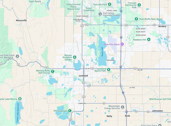 Map of Northern Colorado